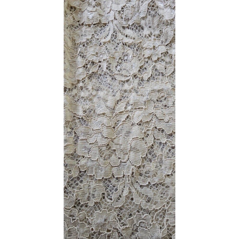 Who What Wear Women’s Sleeveless Lace Top Size M Cream High Neck Blouse - Picture 5 of 10